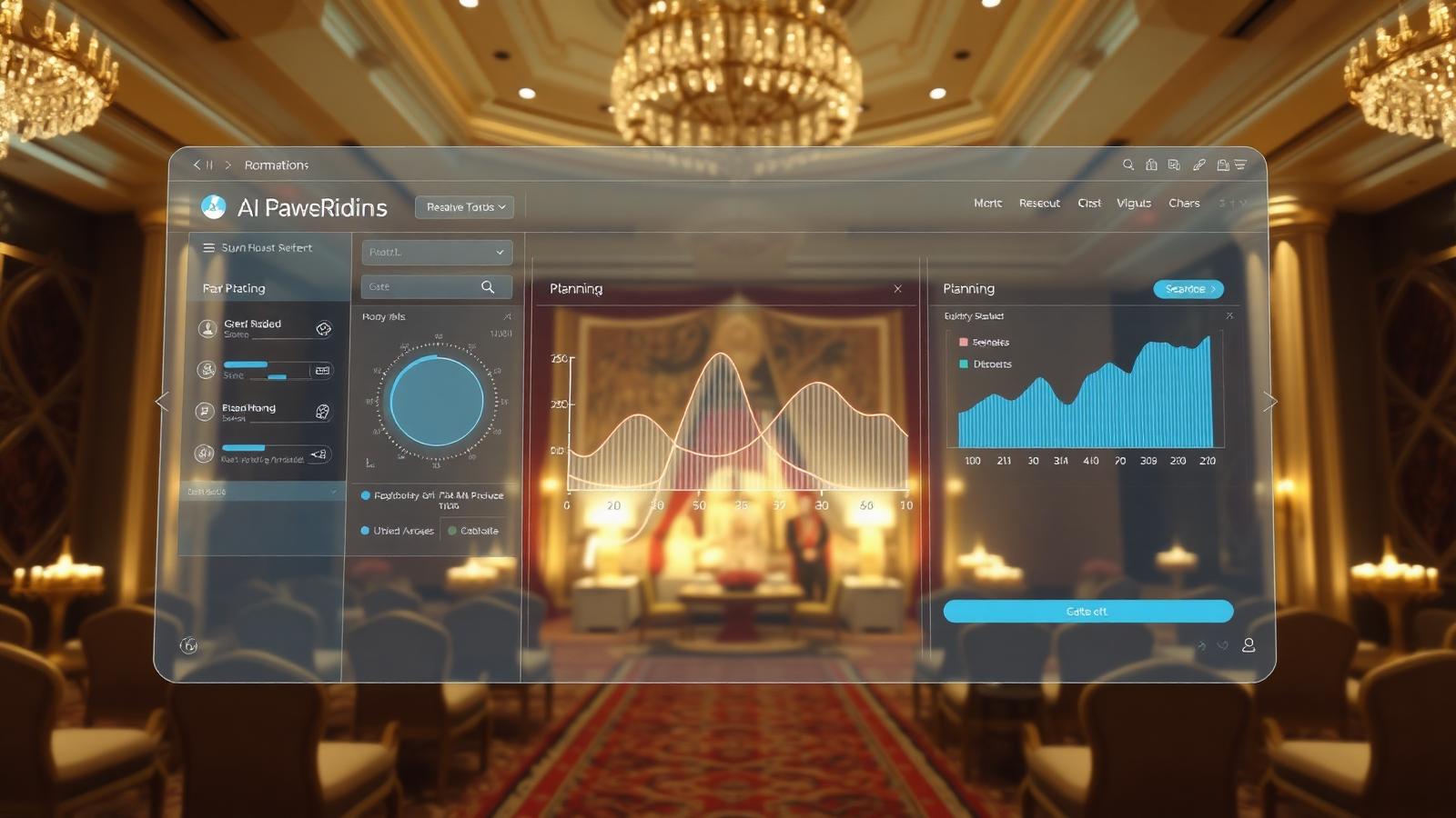 AI wedding planning command center with visual reasoning overlays and vendor status signals