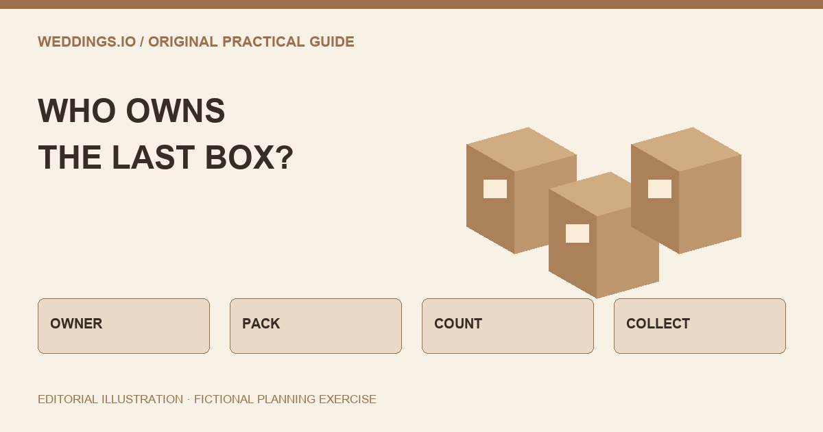 Original Weddings.io diagram illustrating rental ownership, packing and collection